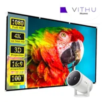 Comprar Tela Projeção Vithu Home 150 Polegadas Para Projetor Full Hd 4k Uso Interno E Externo Lona Com Ilhos 2,5m Grande Cinema Projetores