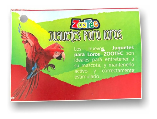 Imagen 7 de 9 de Juguete P/ Loro Madera Pericos Percha Pajaros Grandes Zootec