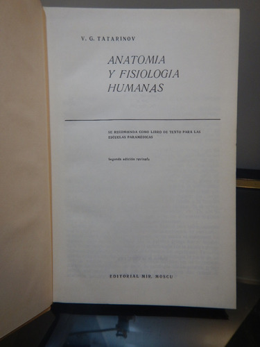Adp Anatomia Y Fisiologia Humanas V. G. Tatarinov / Ed. Mir