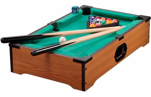 Bilhar De Mesa Sinuca Snooker Portátil Tacos E Bolas 31x51cm