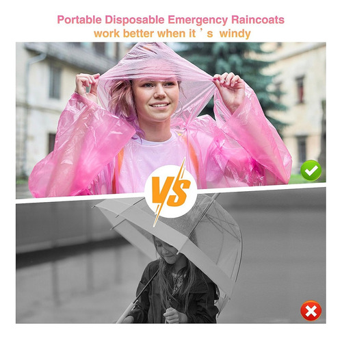 Impermeable Portatil Desechable Para Viajes Y Emergencias