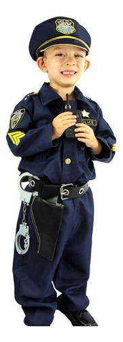 Conjunto Uniforme Policía Para Niños Traje Fiesta Cosplay