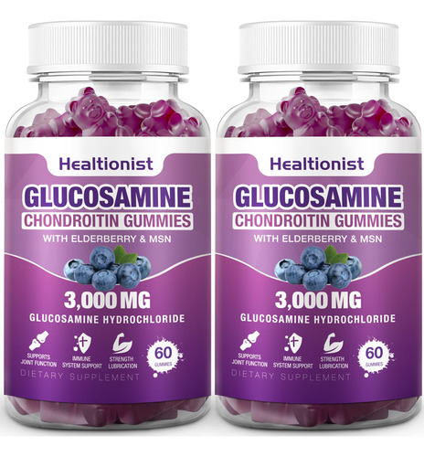 Healtionist 2 Paquetes De Gomitas De Glucosamina Condroitina