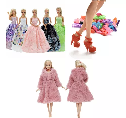 Roupa P/ Boneca Barbie + 2 Sapatos * Roupinha Sapatinhos 33f