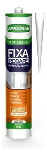 Cola Fixa Rodapé 450g - Amazonas Cor Branco