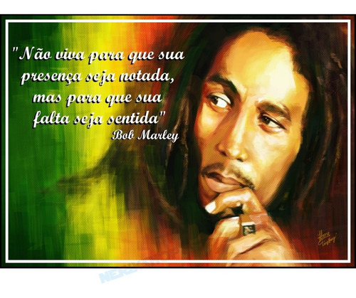 Foto De Parede 40x55cm Bob Marley - Motivacional