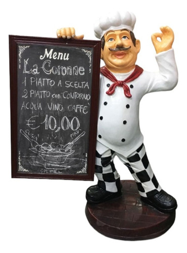 Figura De Chef Con Pizarra - S63995