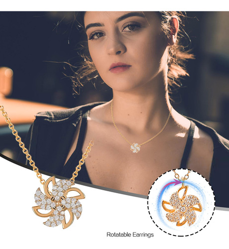 Collar En Forma De C Con Colgante De Molino De Viento Girato