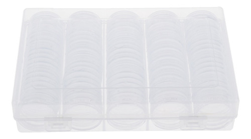 100 Cápsulas De Plástico Para Monedas, Caja