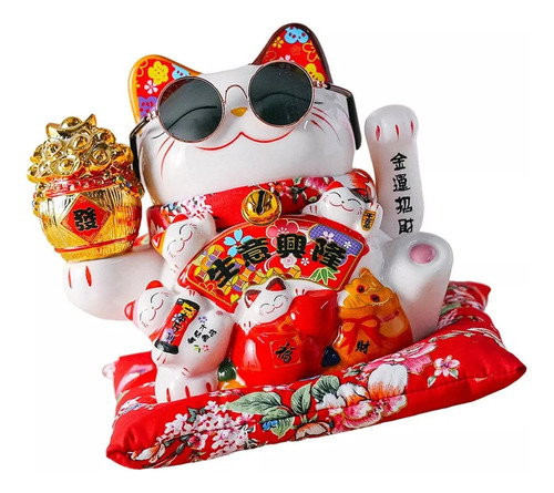 Lucky Cat De Cerámica Lucky Cat Ondeando Fortune Cats