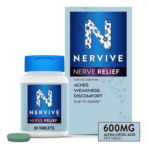 Nervive Nerve Relief Salud Neurológica Alivio Nervios 30tabs Sin Sabor