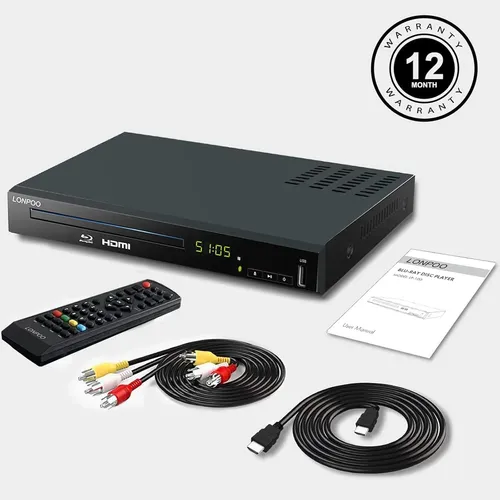 Reprodutor De Dvd E Blue Ray 1920 X 1080 Lonpoo Lp-100 | MercadoLivre