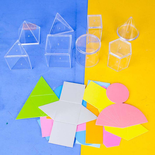 8x Material Didático De Blocos Com Formato Geométrico