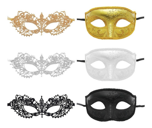 Máscaras Venecianas Para Parejas Edicion Año Nuevo 