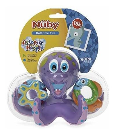 Pulpo Morado Flotante Nuby Con 3 Anillos De Aro Juguete De B