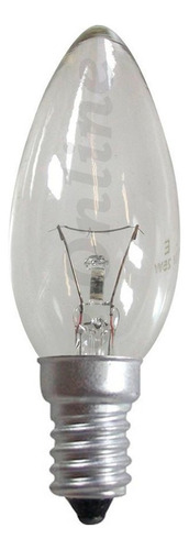 Lâmpada Vela 25w Rosca E-12 127v Ou 220v Incandescente Clara Cor Amarela