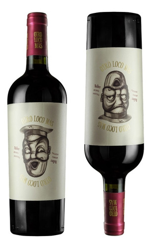 Imagen 2 de 6 de Vino Otro Loco Mas Malbec 750ml Botella Vino Tinto Regalo!!