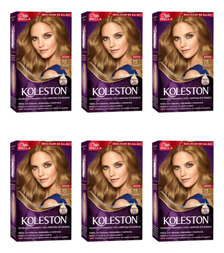 Coloraçao Koleston 73 Louro Avela-kit C/6un Tom Sem tom
