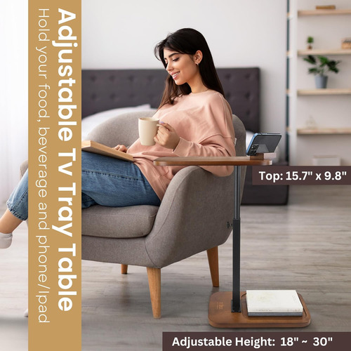 Mesa Auxiliar Ajustable Para Tv, Mesa Giratoria Para Laptop