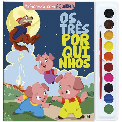 Brincando com Aquarela: Os Três Porquinhos, de Marques, Cristina. Editora Todolivro Distribuidora Ltda. em português, 2020