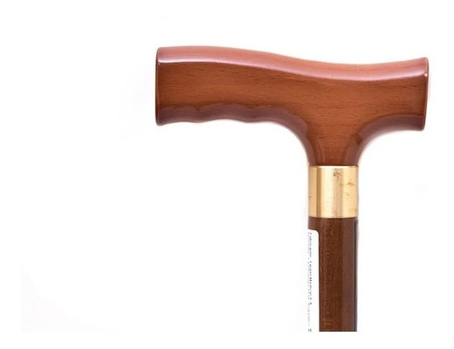 Imagen 4 de 4 de Bastón De Madera Con Mango Color Cedro L 91cm