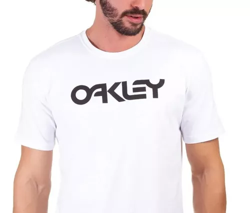 Camiseta Oakley Logo Graphic Masculina Branco Branco