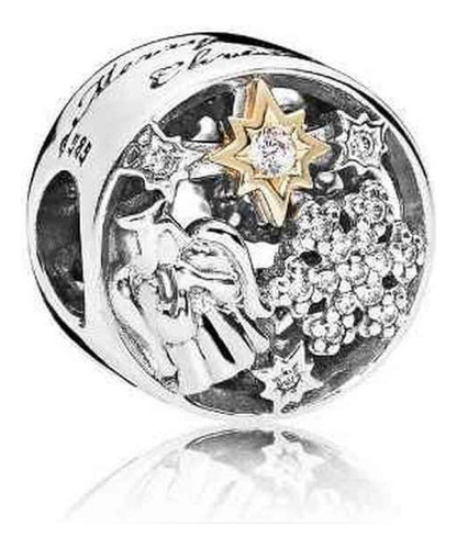 Charm Pandora Plata De Ley Y Oro Maravillas 796363cz Pb161