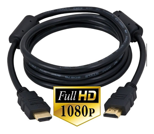 Cable Hdmi 1.4 Full Hd 1080p Doble Filtro 3 M Tv Ps4 Ps3