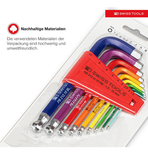 Pb Swiss Tools Key Set Pb 212.h-10 Rb | 100% Swiss Hecho | S