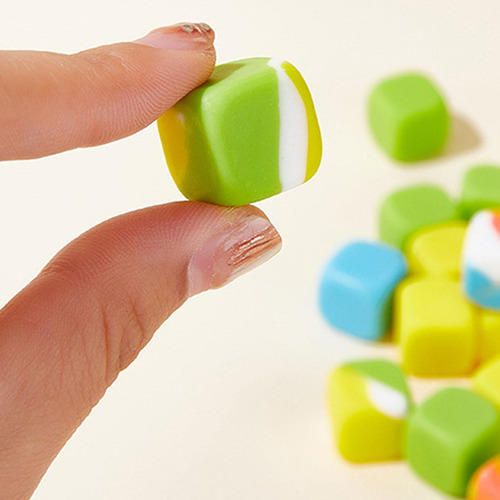 2 X 10 Cubos De Dados En De 16 Mm, Dados Amarillo Verde