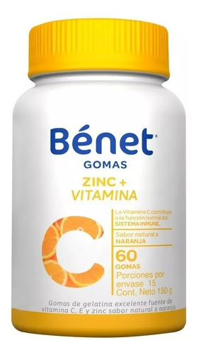 Benet Gomas Zinc Vitamina 150 G - g a $159