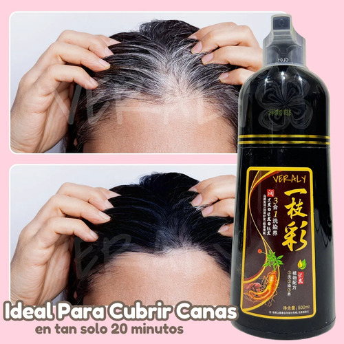 Shampoo Cubre Canas Con Tinte Para Cabello 500ml