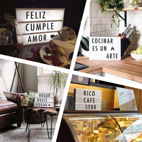 Imagen 8 de 10 de Cartel Luminoso Cine Marquesina Led Letras Grande 30x22cm