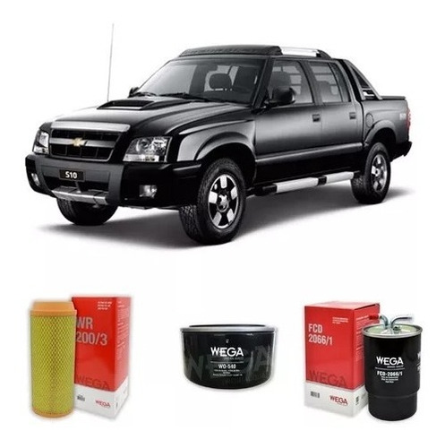 Kit Filtros Chevrolet S10 2.8 Mwm Electronica Wega