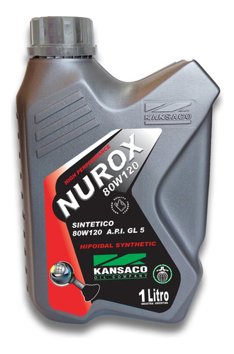 Nurox Aceite Caja Diferencial Sintético 80w120  Competición