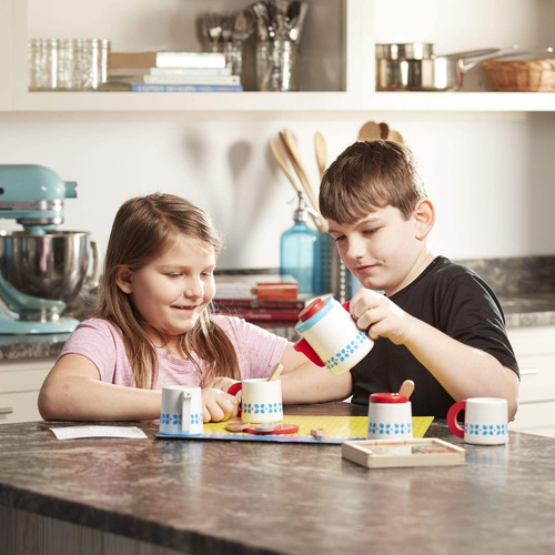 Melissa & Doug Madera Juego De Té Juguetes Trastecitos Niña