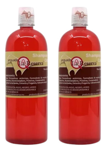 Shampoo De Caballo Yeguada Para Uso Humano Rojo