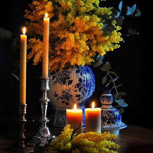 Imagen 3 de 7 de Velas Cera De Abeja, Set 8 Unidades 25x2cm