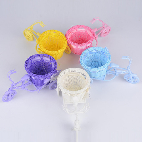 Cesta De Flores Artificiales Para Bicicleta, Cesta De