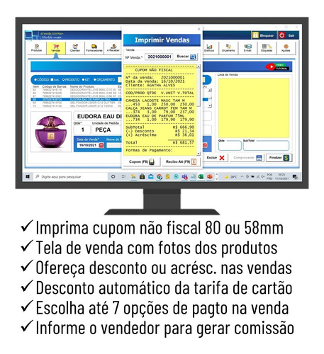 Pdv, Controle De Estoque, Vendas, Carnê, Caixa, Importa Xml