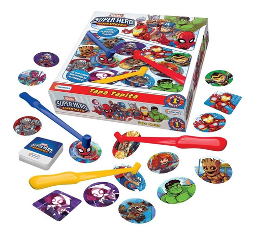 Juego De Mesa Tapa Tapita Visual Avengers Marvel Super Heroe