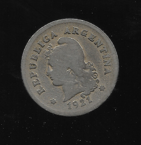 Ltc613. Moneda Nacional De 10 Centavos D 1921.