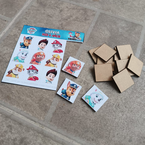 Memotest Mdf Peppa Pig Cumpleaños Infantil Souvenir X10