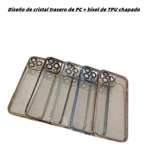 Funda Transparente De Pc Con Película De Lente Para iPhone