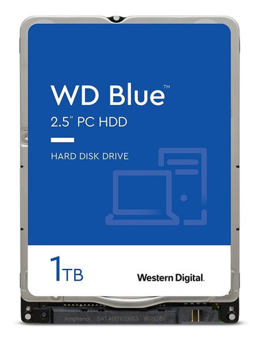 Disco Duro Interno Western Digital Blue 1tb 2.5in Wd10spzx Color Azul
