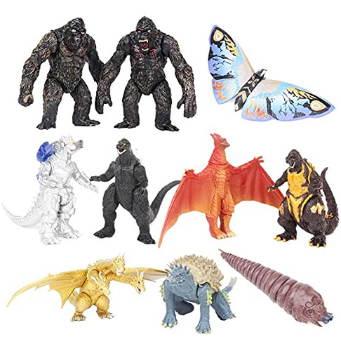 Juego De 10 Figuras De Accin King Of The Monsters Dragon Vs