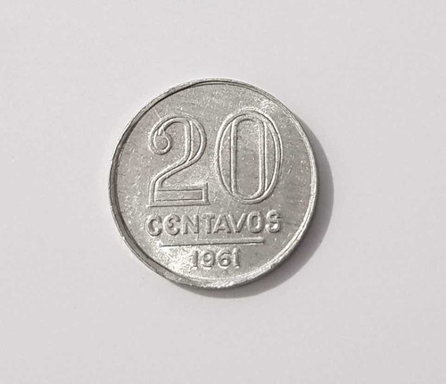 20 Centavos 1961 Flor De Cunho - Alumínio, Escassa!