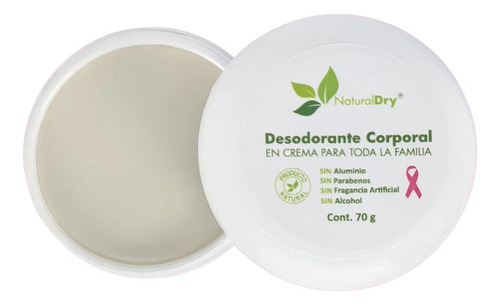 3 Pack Desodorante Naturaldry 70g Natural Hidrata Lavanda
