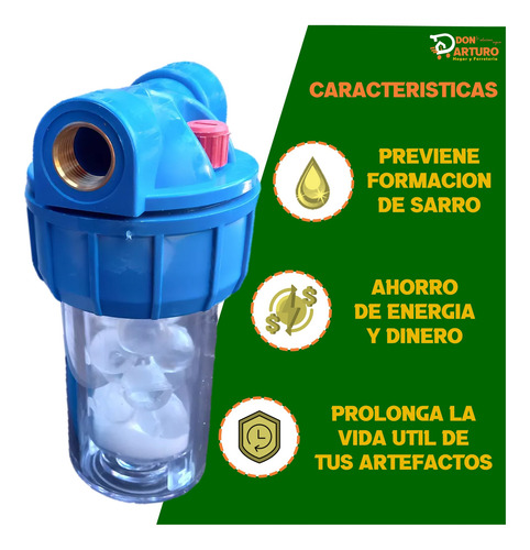 Filtro Antisarro Purificador Calefon Caldera Termo 1/2 Hi