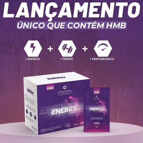 Energy Atp Central Nutrition - Único Com Hmb - 30 Sachês